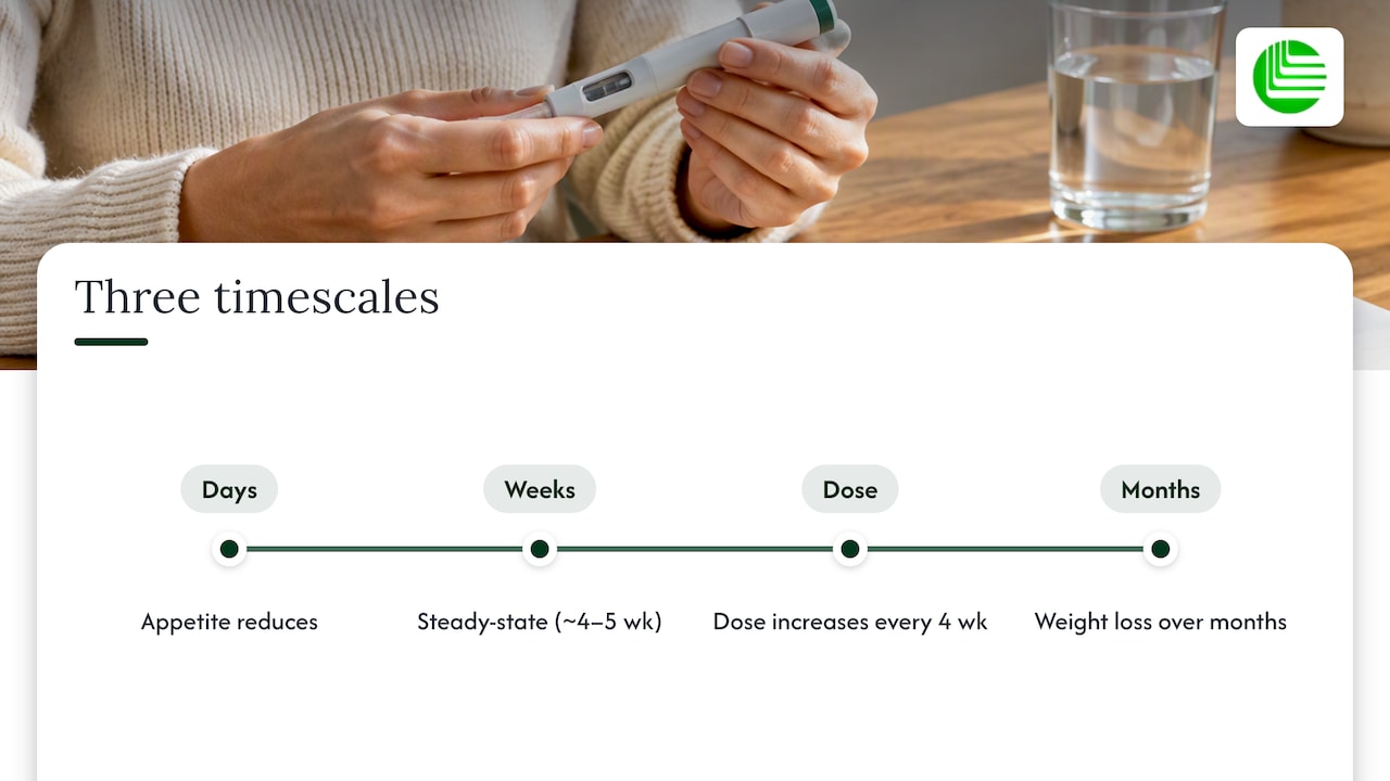 Three semaglutide response timescales