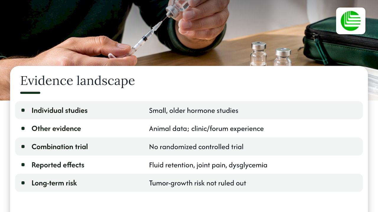 Evidence types, missing trial, and reported peptide risks