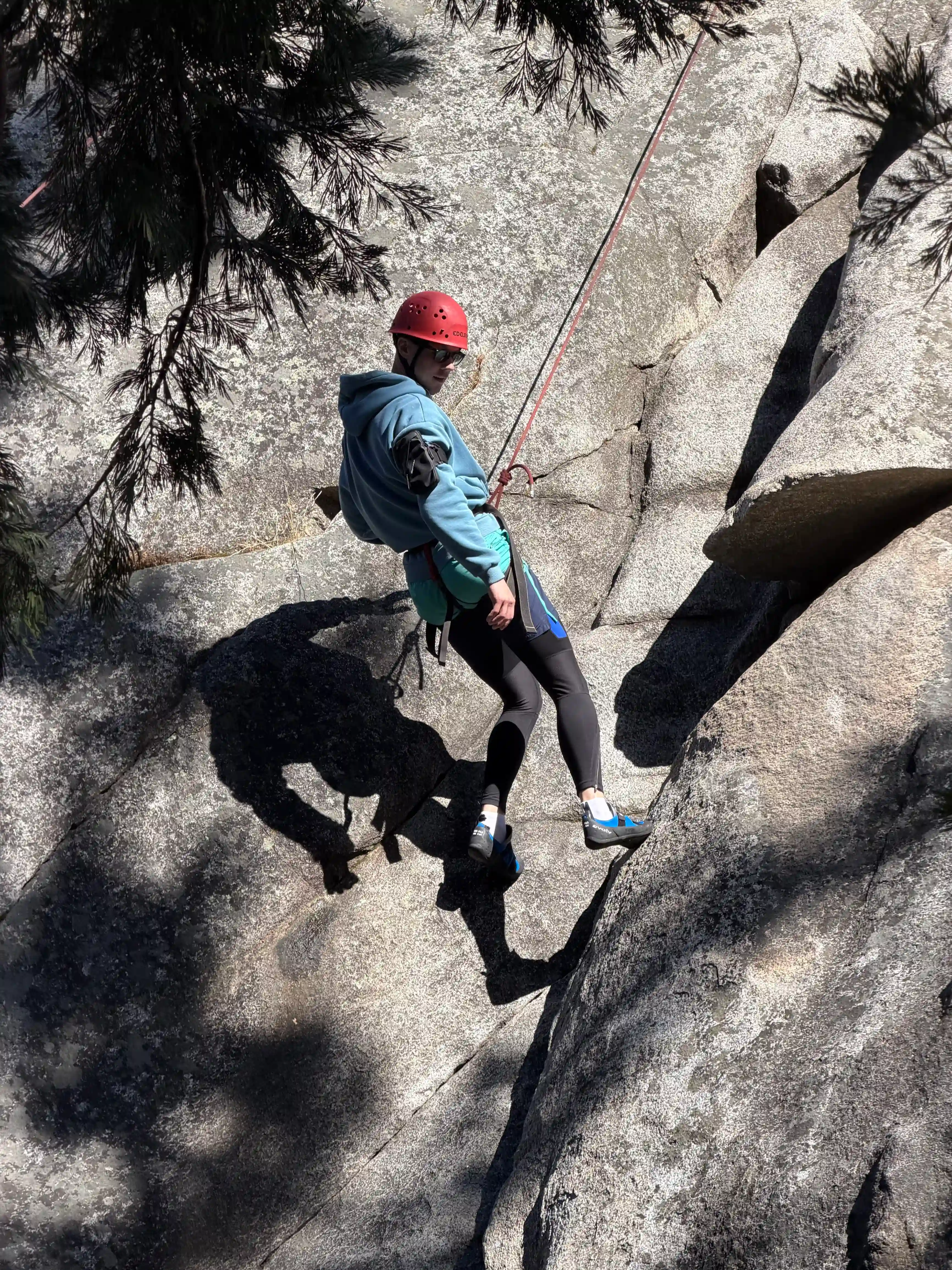 Serge Pronin after his climbing attempt