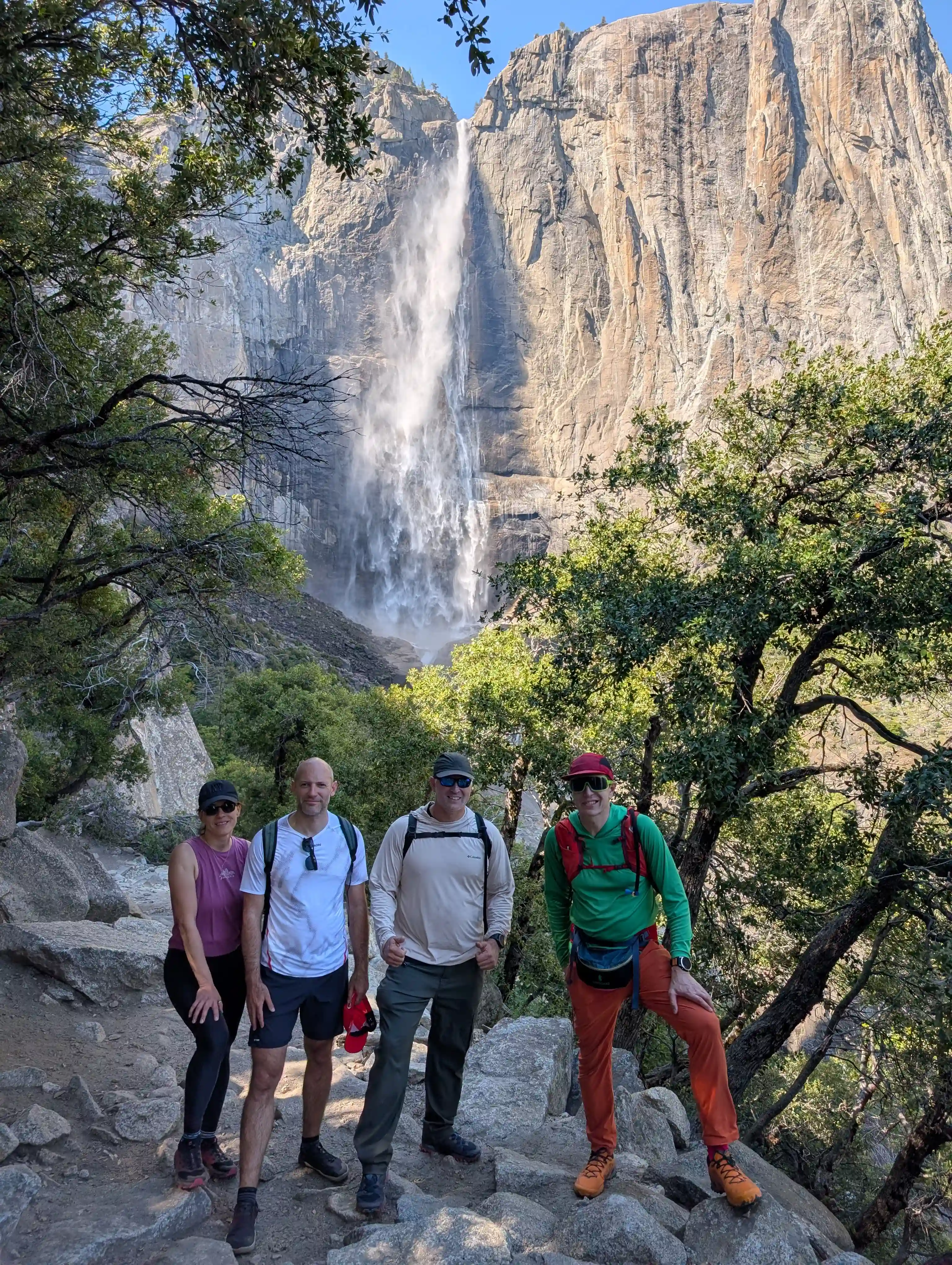 Group members at the top of Upper Yosemite Falls