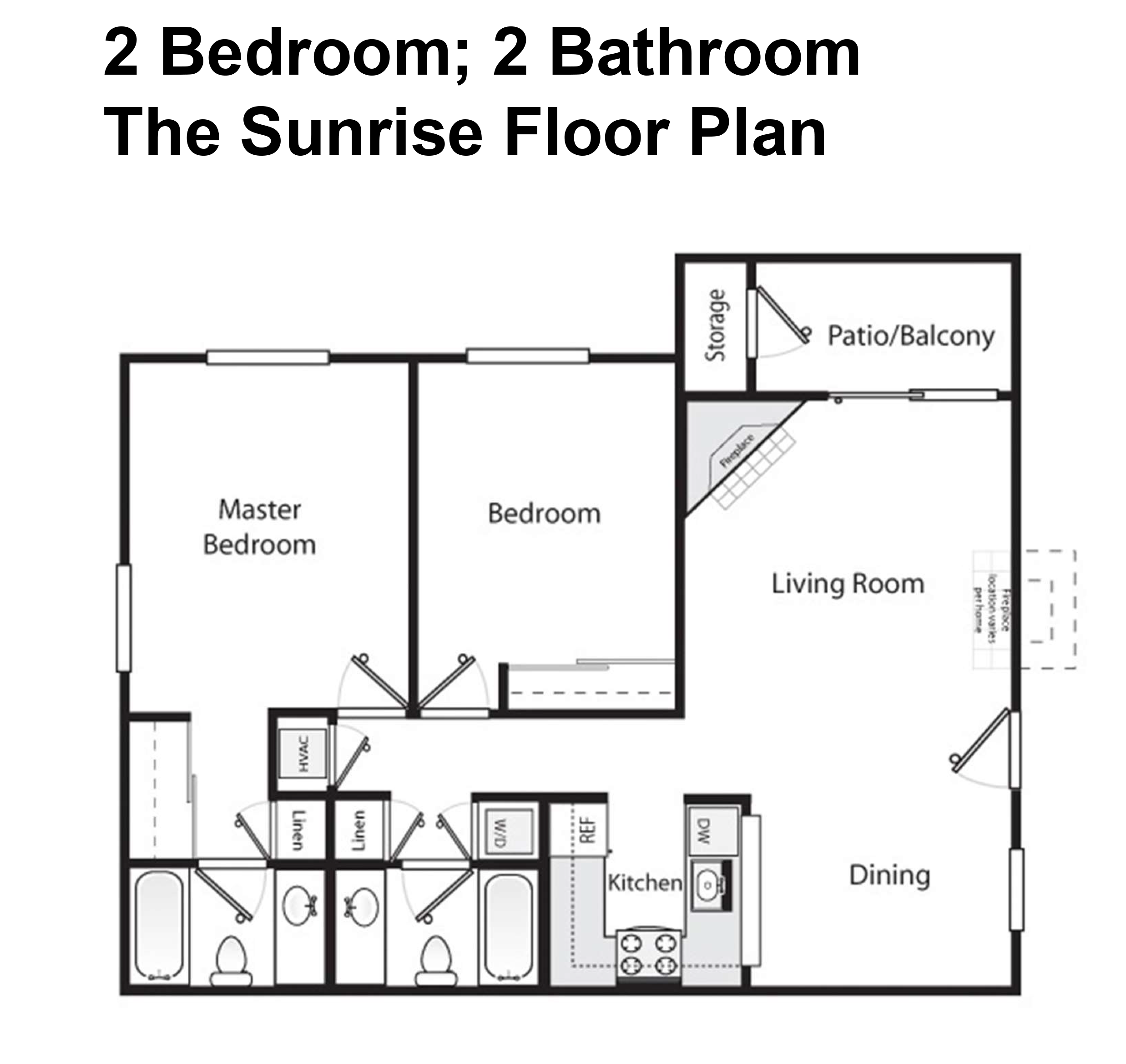 2 Bed / 2 Bath