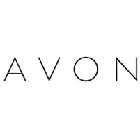 Avon brand name in simple black font on white background.