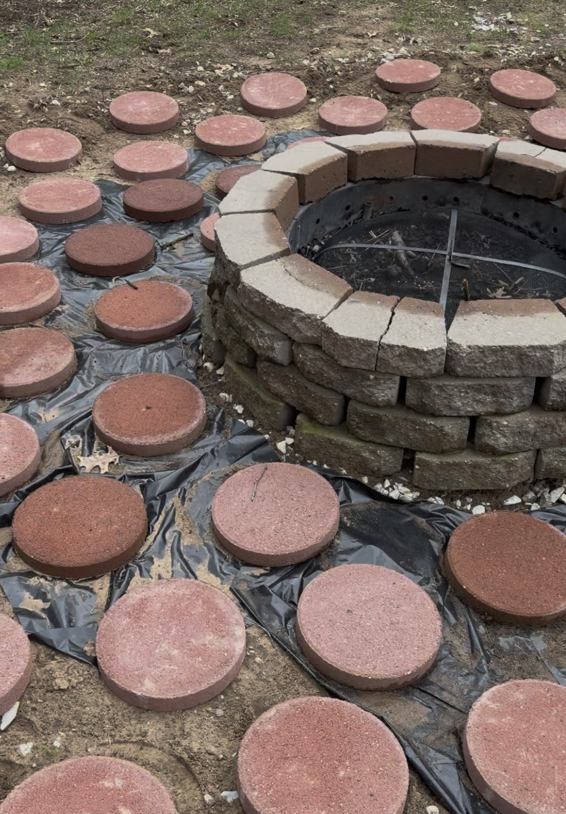 A DYI project - rebuilding the home firepit.