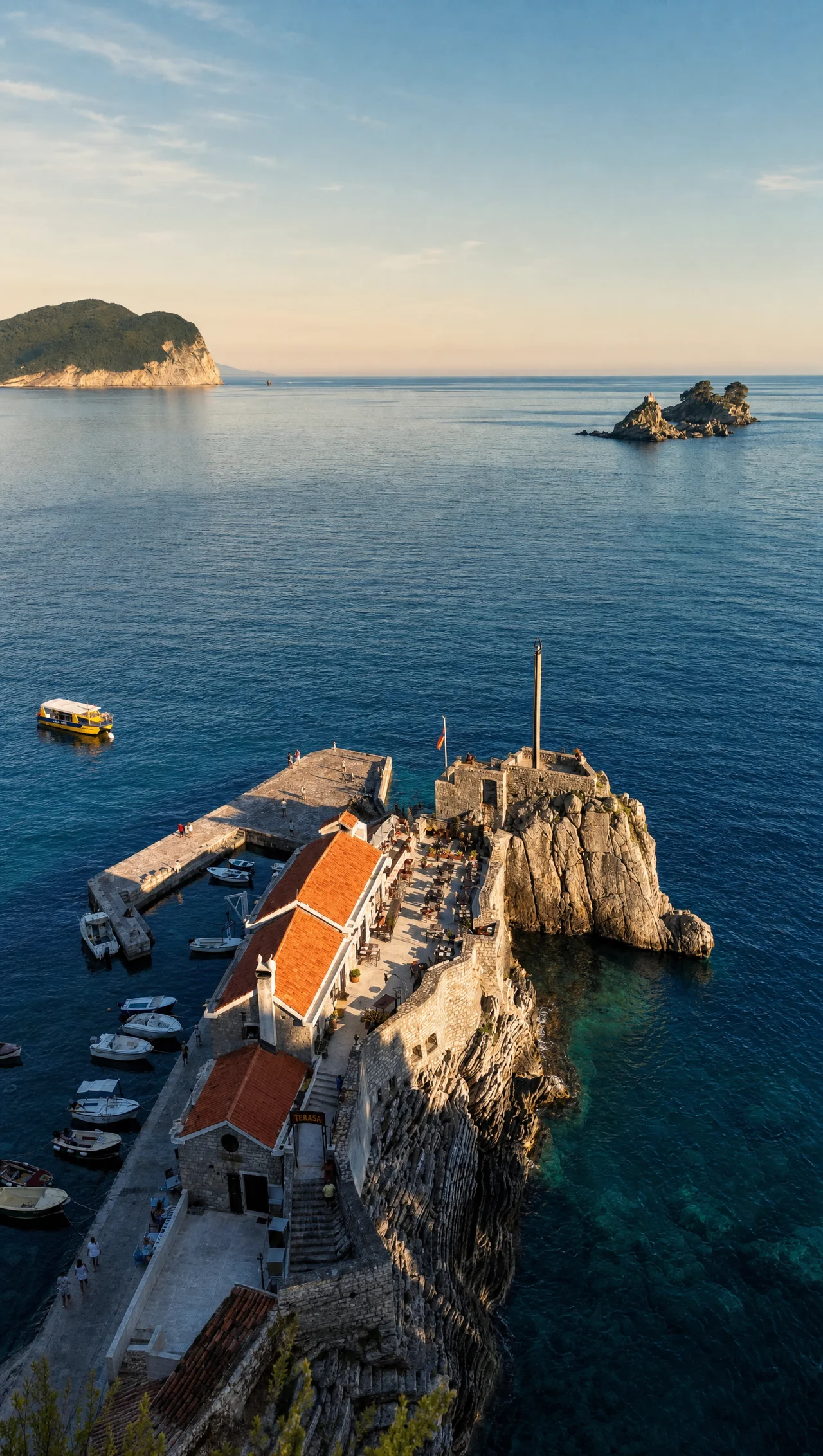 Coastal town of Petrovac, Montenegro