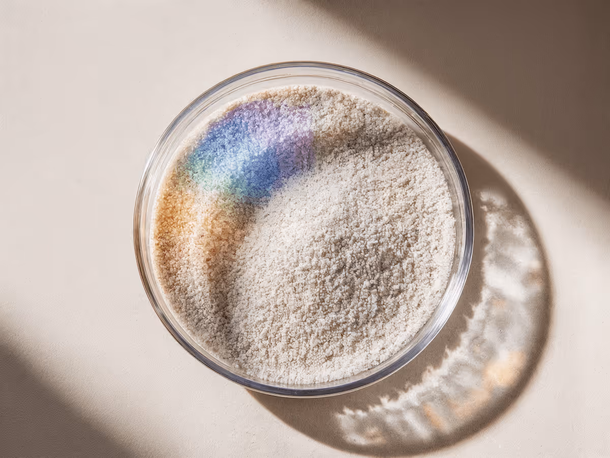 a bowl of powdered white powder