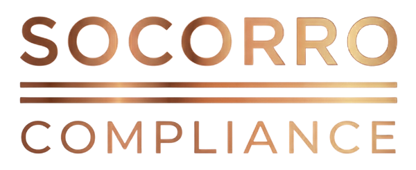 Socorro Compliance metallic copper logo