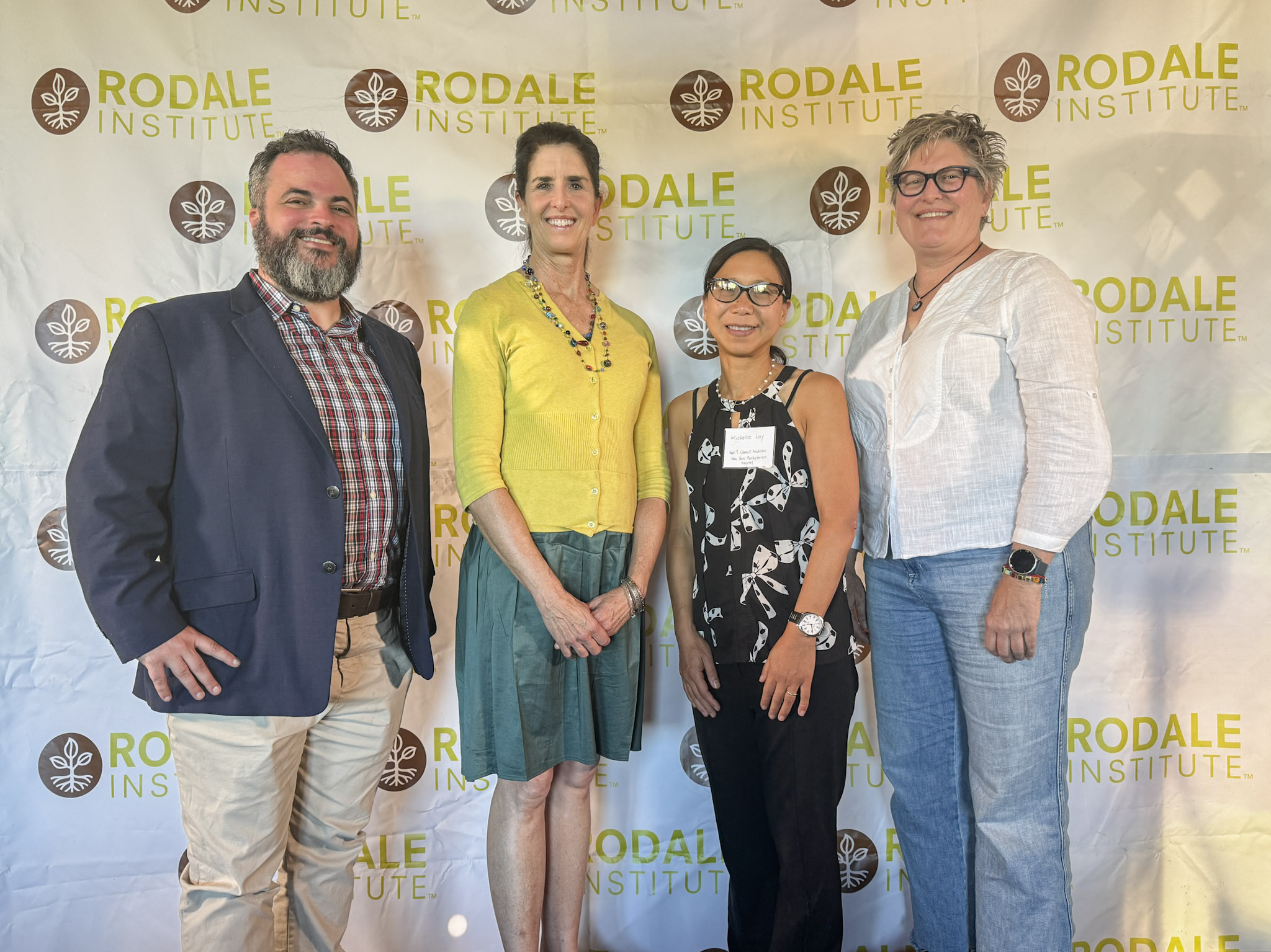 Dr. Michelle Loy with colleagues at the Rodale Institute