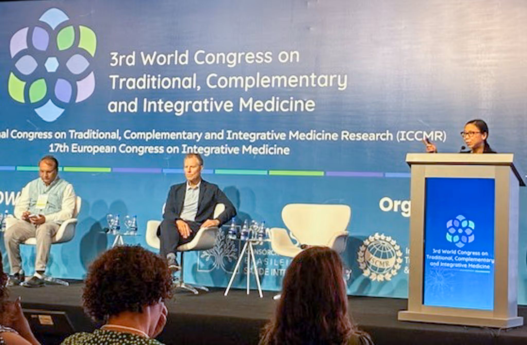 Dr. Michelle Loy presenting on traditional Chinese and integrative medicine