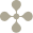 beige point with 4 points and a small  centre dot