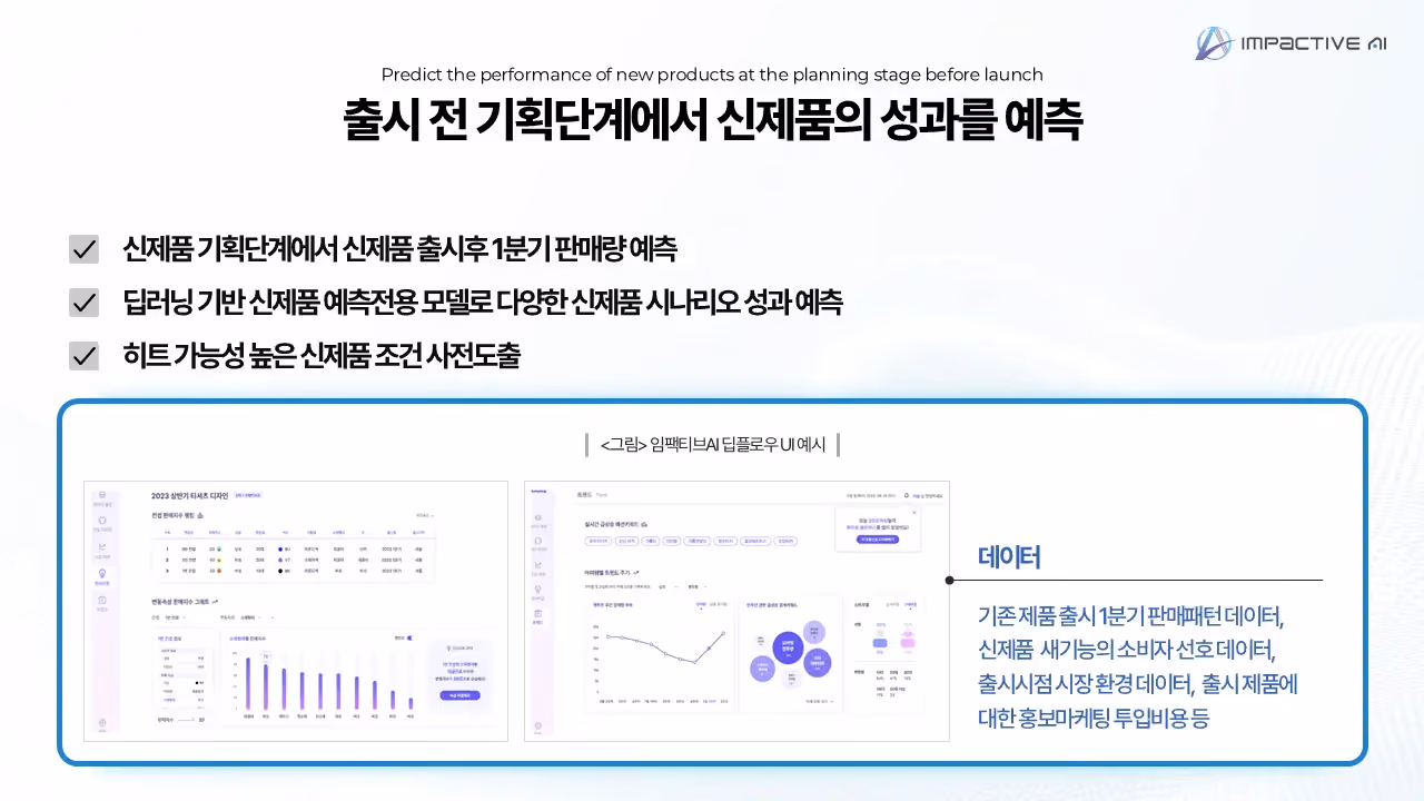 신제품 성과 예측 솔루션