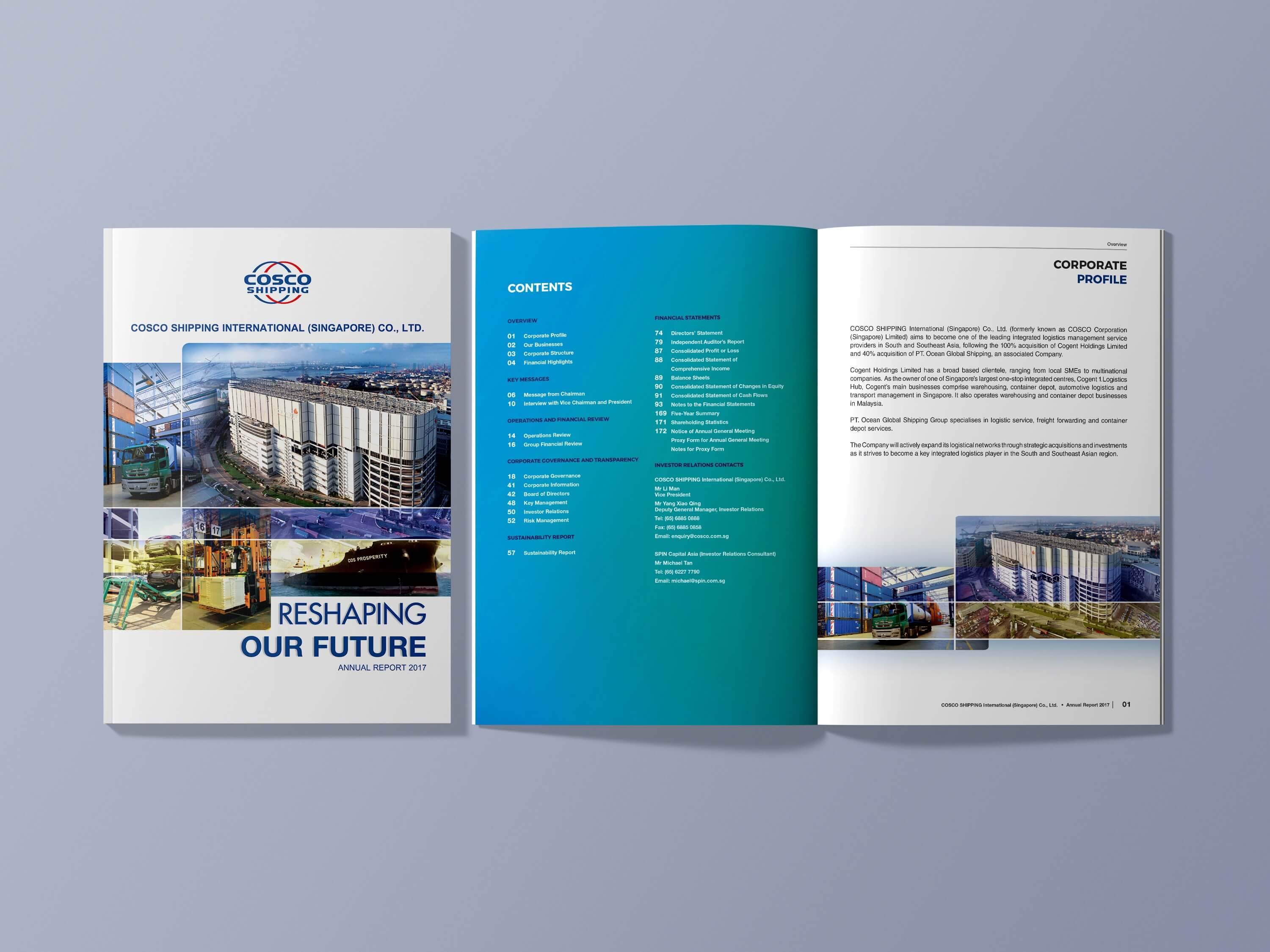 Cosco Shipping International Singapore - Annual report 2018 mockup