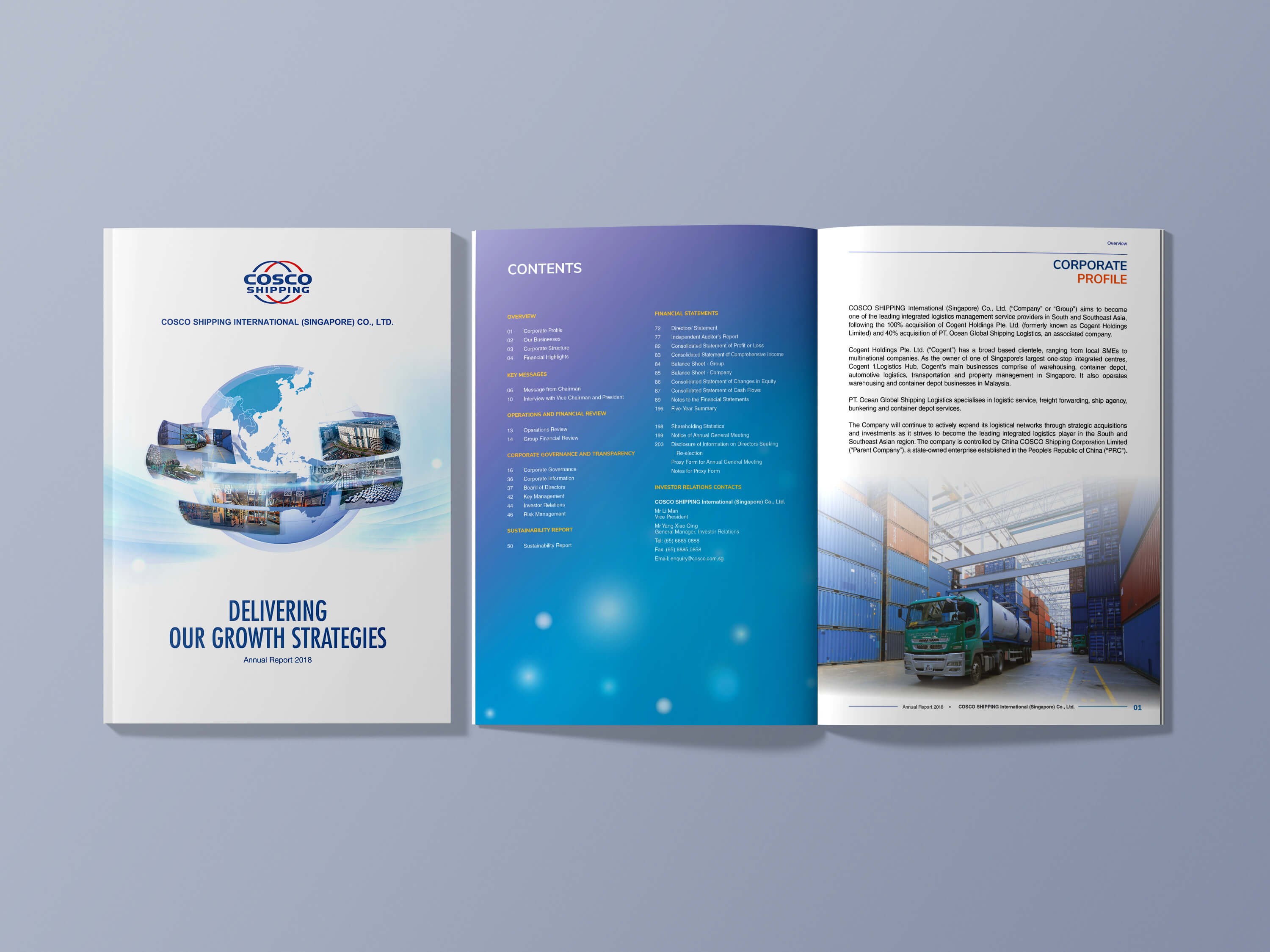 Cosco Shipping International Singapore - Annual report 2017 mockup