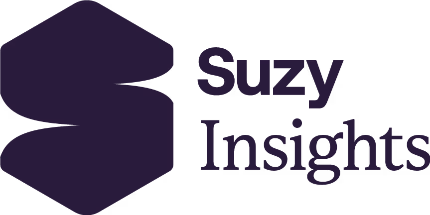 Suzy Insights company logo with stylized S symbol.