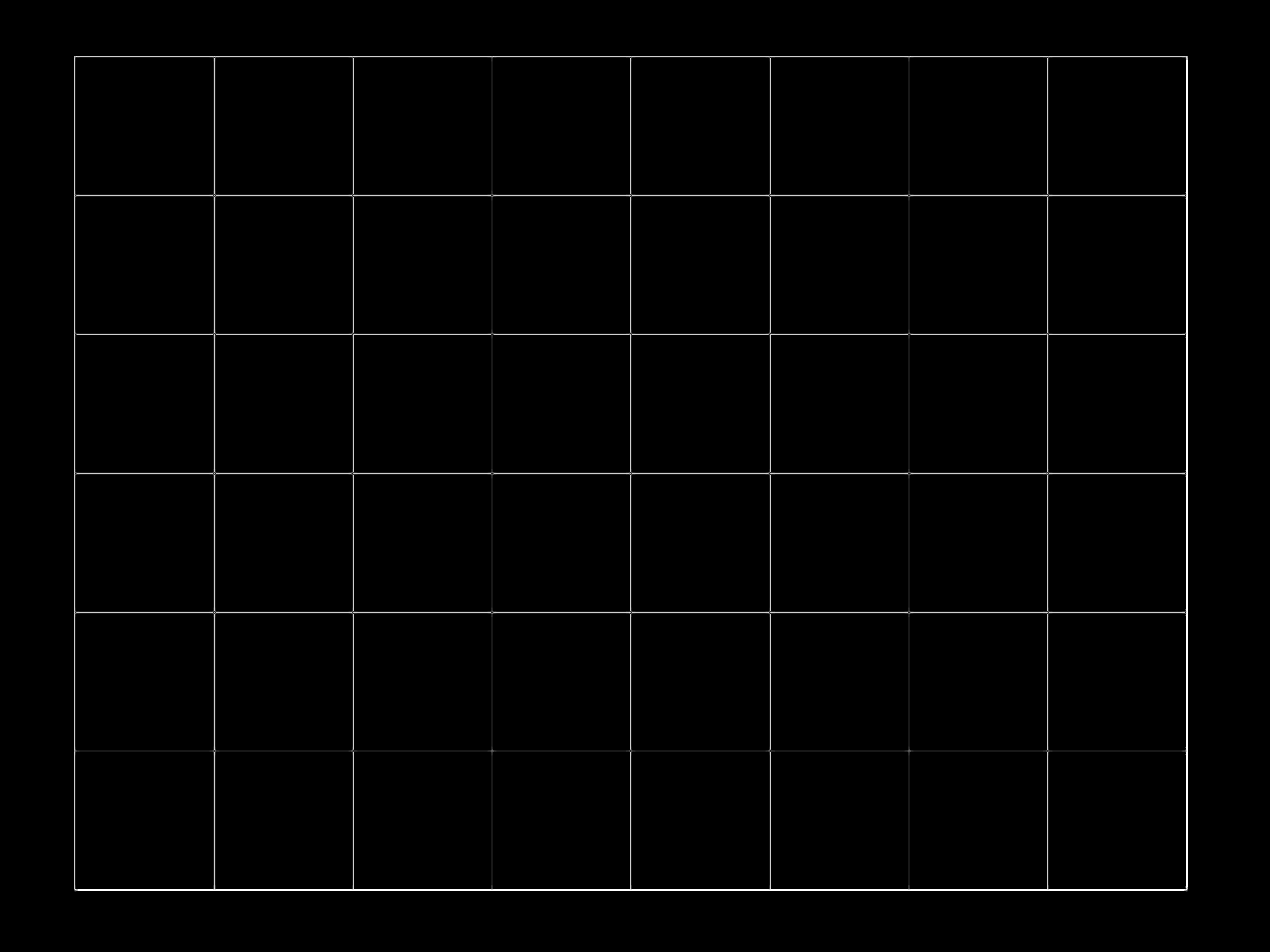 Grid layout diagram for the Virginia Capitol LED table panels