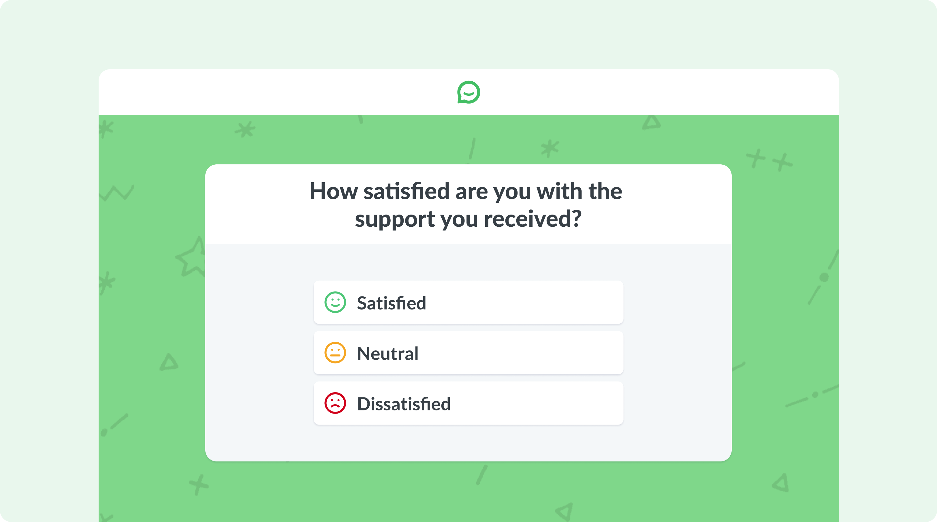 Example of a 3-point Likert scale with emoji.