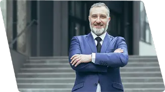 Law firm consultation and attorney leadership portrait