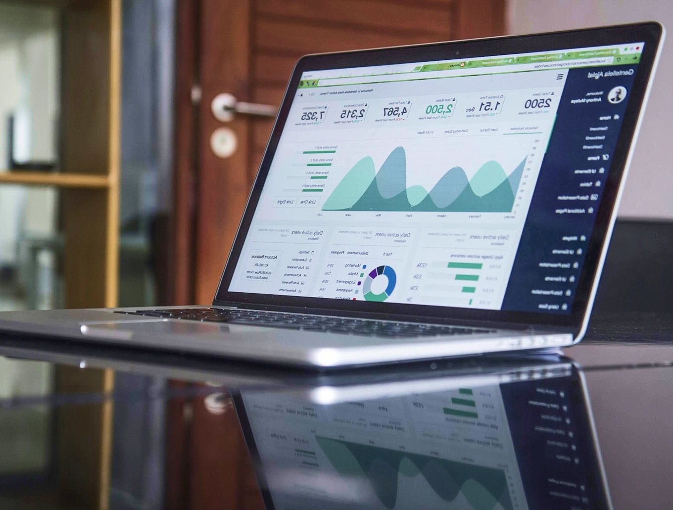 Conversion optimization analytics dashboard displayed on laptop