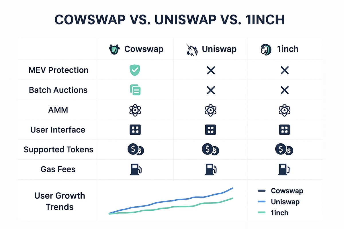 Comparing Cowswap to Other DeFi Swap Platforms