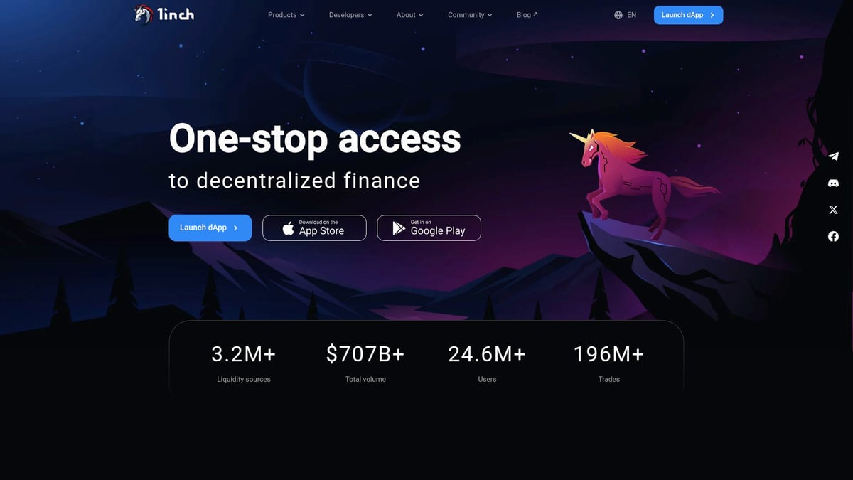 7 Essential Best Crypto Swapping Site Picks for 2025 - 1inch