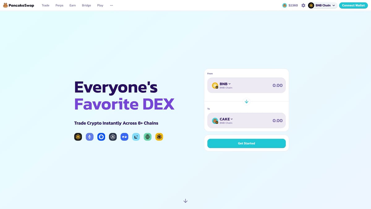 7 Best Crypto Swap Sites to Use in 2025 - PancakeSwap