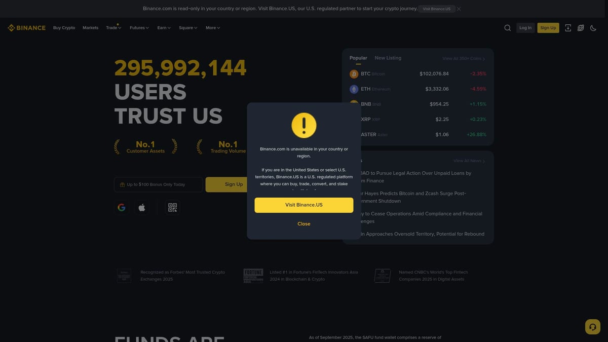 Top 10 Exchange Crypto Picks to Watch in 2025 - Binance (Global Leader & Innovation)