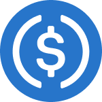 USD Coin (USDC) token icon on HoudiniSwap