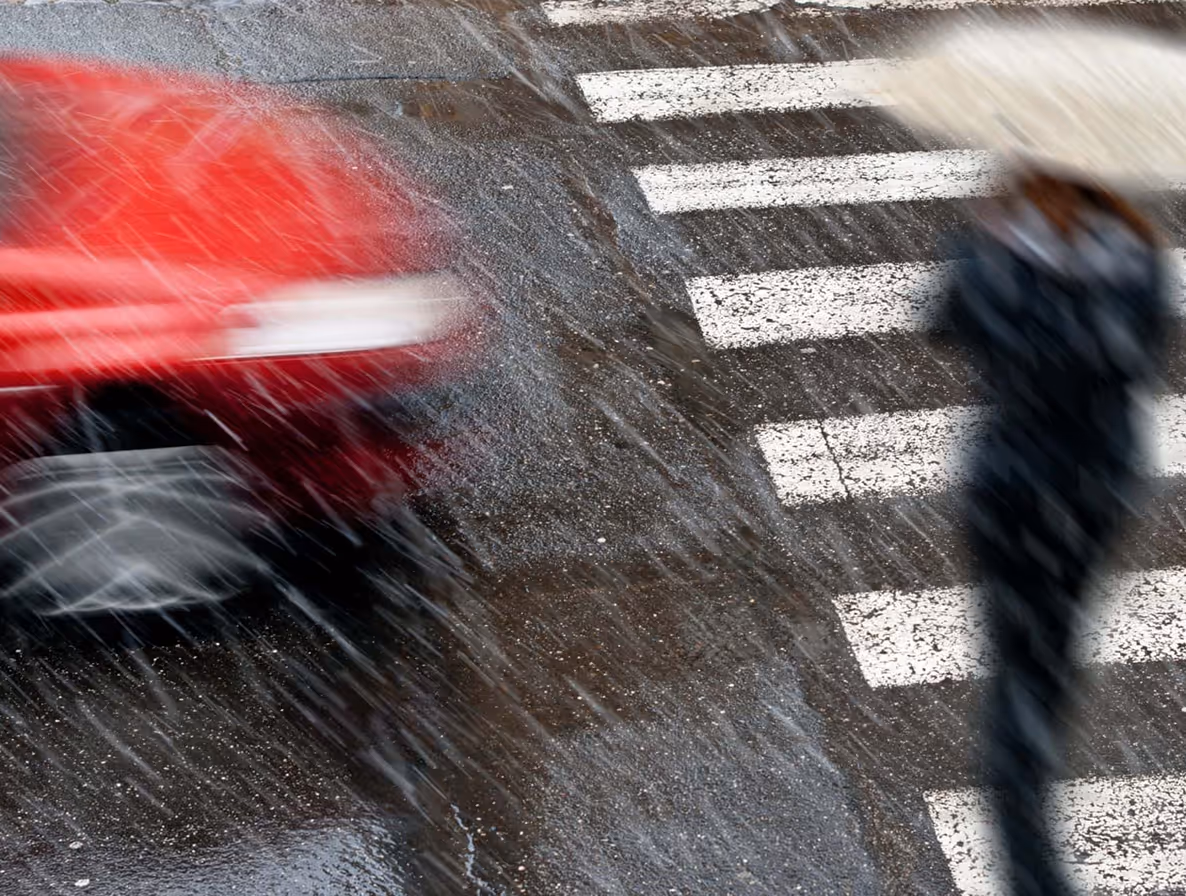Car and rain