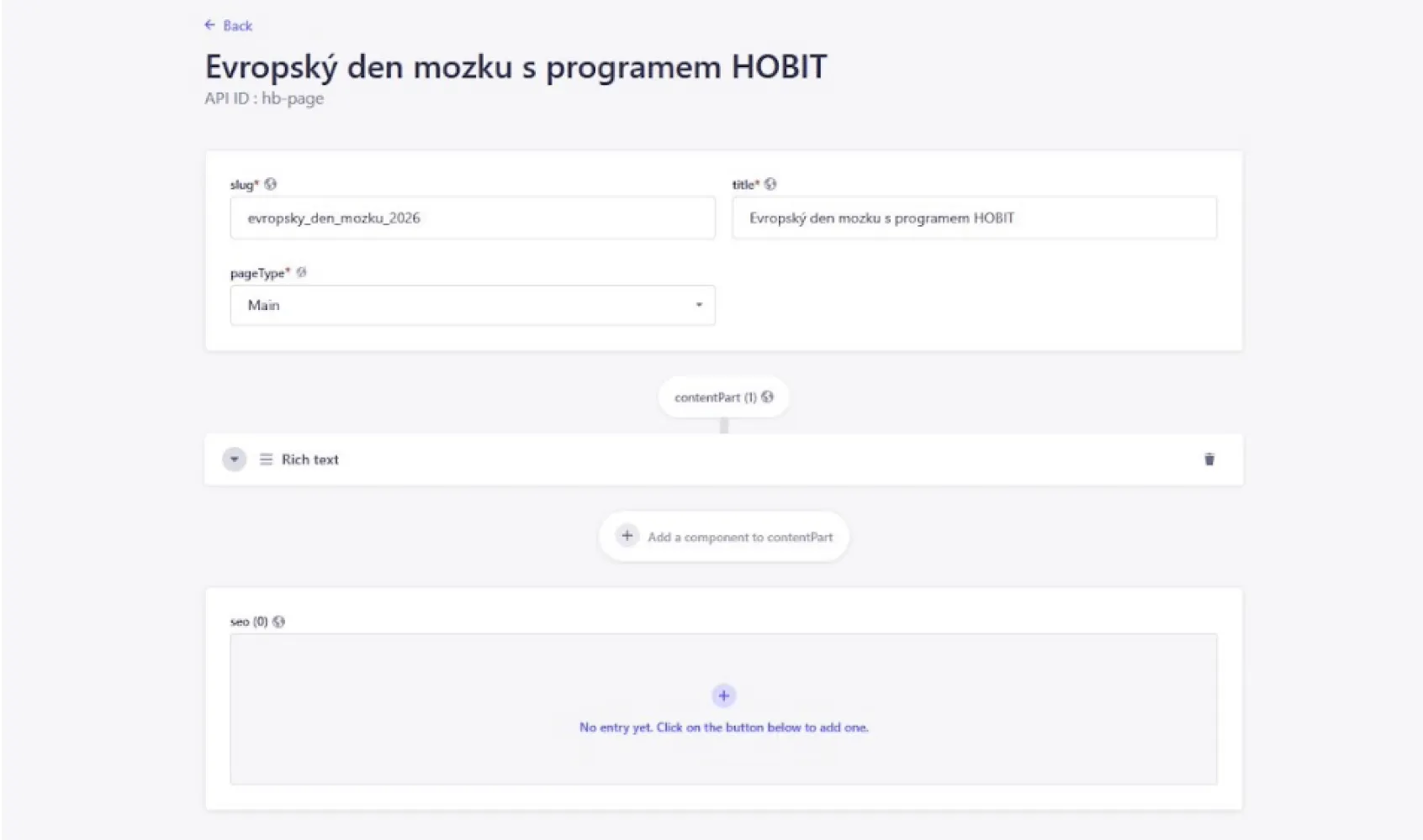 Redakční systém EDUportálu s editací stránky