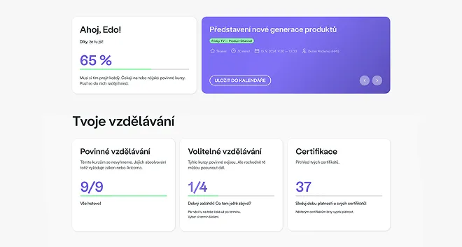 The Competent learning portal customized to fit