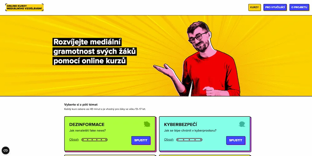 EDUportál s online kurzy mediálního vzdělávání pro školy