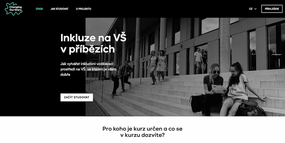 EDUportál projektu Changing Our Story s kurzem Inkluze na VŠ