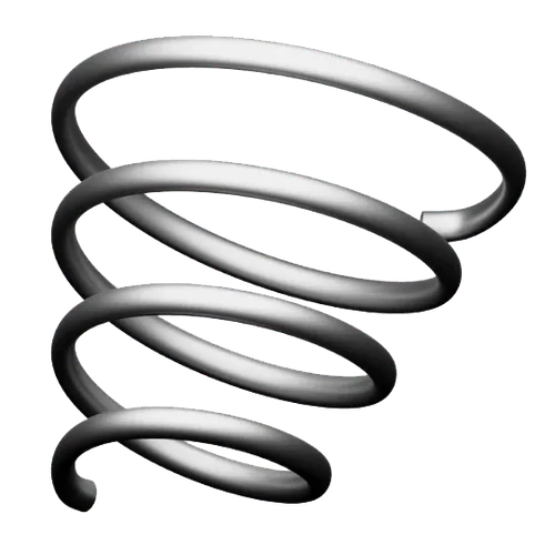 Eine 3D Illustration einer grauen Spirale, welche mentaler Stress symbolisiert.