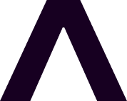 Bold dark purple upward arrow icon on a black background.