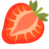 Half a strawberry