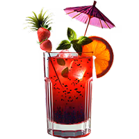 A tropical mocktail