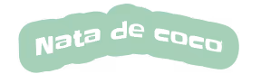 A banner with nata the coco written on it