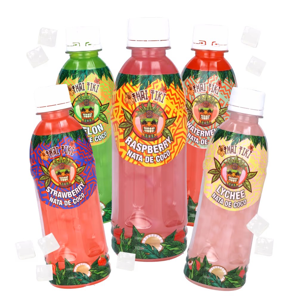 All Thai tiki nata de coco drink flavors