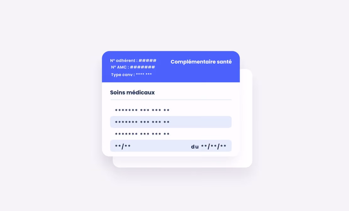 Illustration d'une attestation de mutuelle