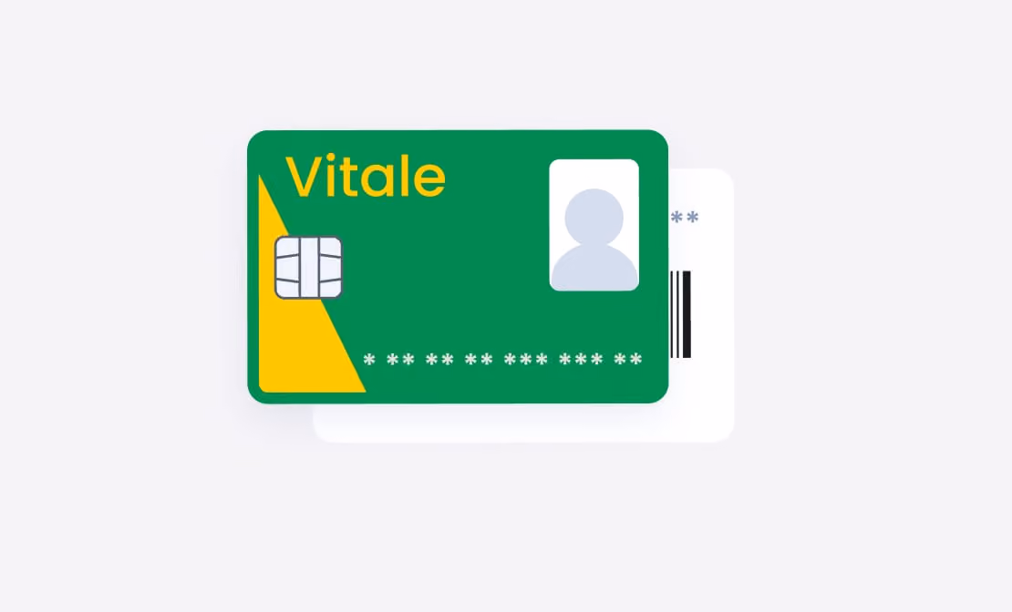 Illustration d'une carte Vitale