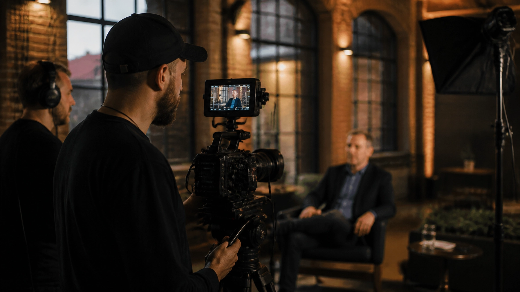 A cinematic shoot taking place in a beautifully restored textile mill in Halifax, capturing the heritage and human side of local business.