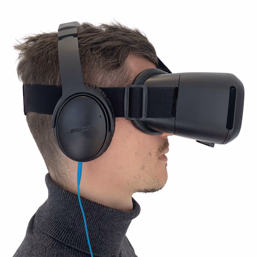 VR-Brille im Einsatz