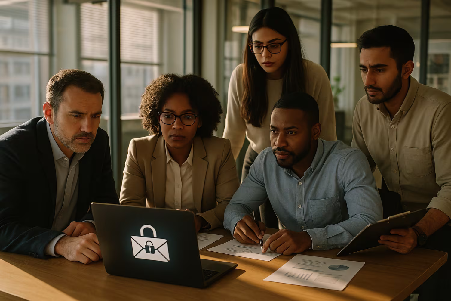 Team enhancing email security practices