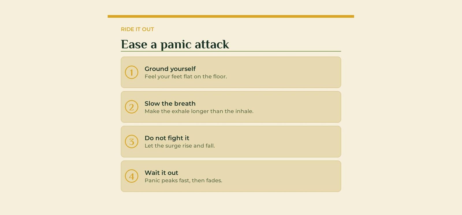 How to ease a panic attack, step by step