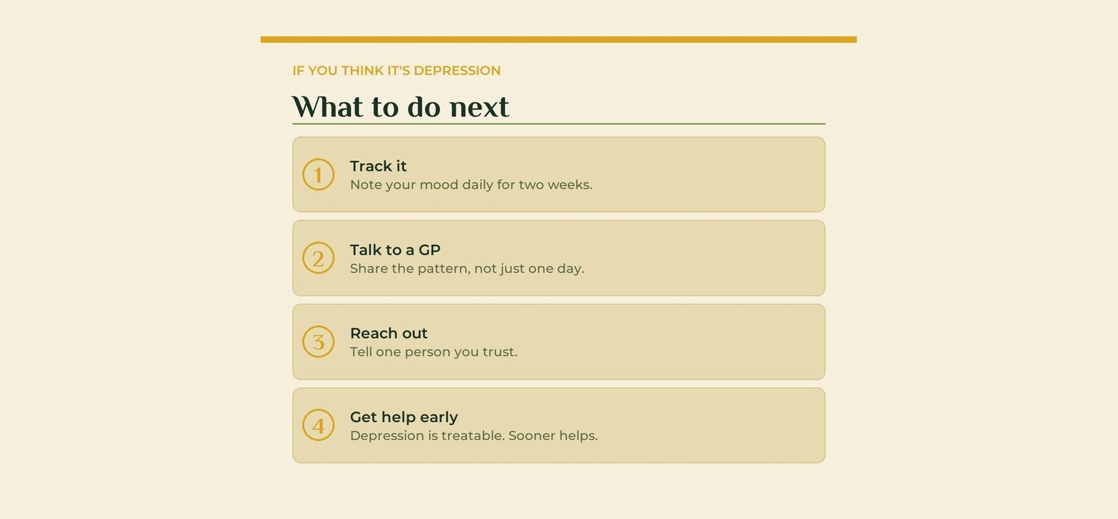What to do if you think it is depression