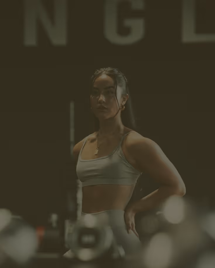 Athlete resting between sets in the gym