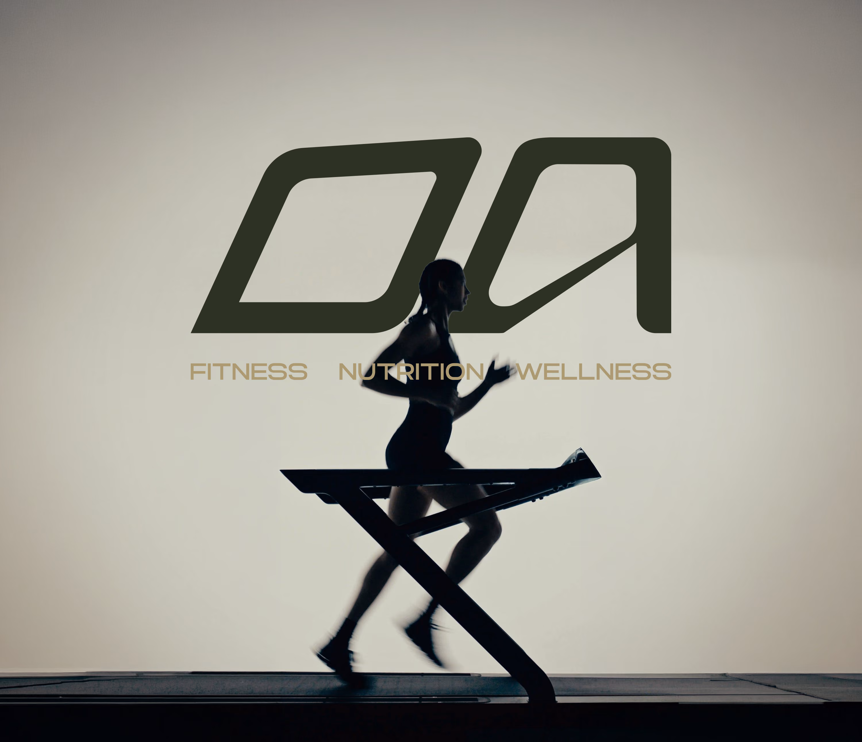 OA Fitness poster: an athlete leaping a hurdle under the OA logo