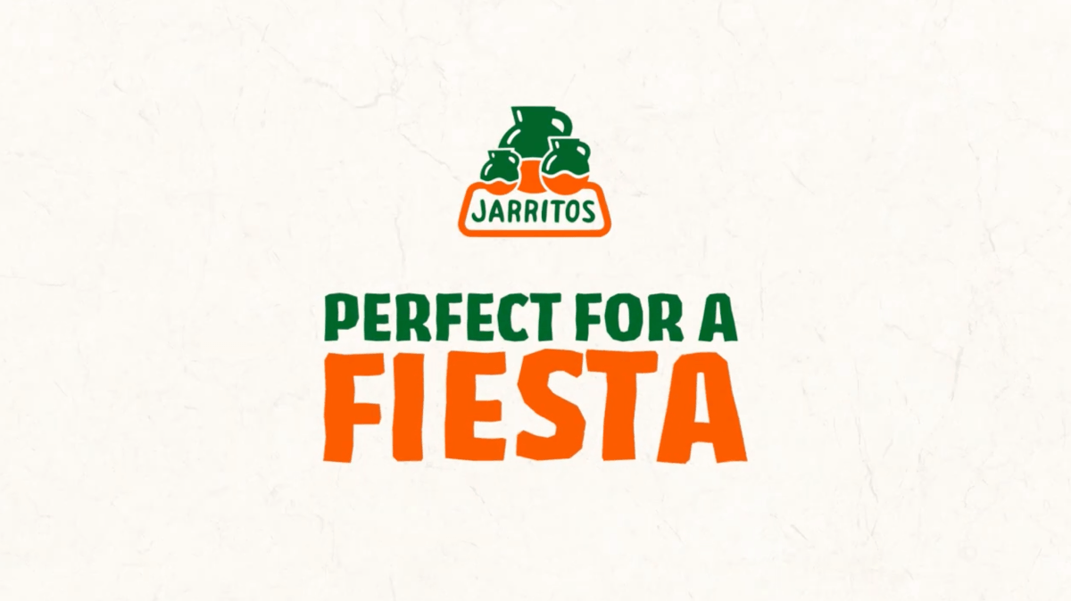 Jarrito logo accompanied by a headline saying Perfect for a fiesta