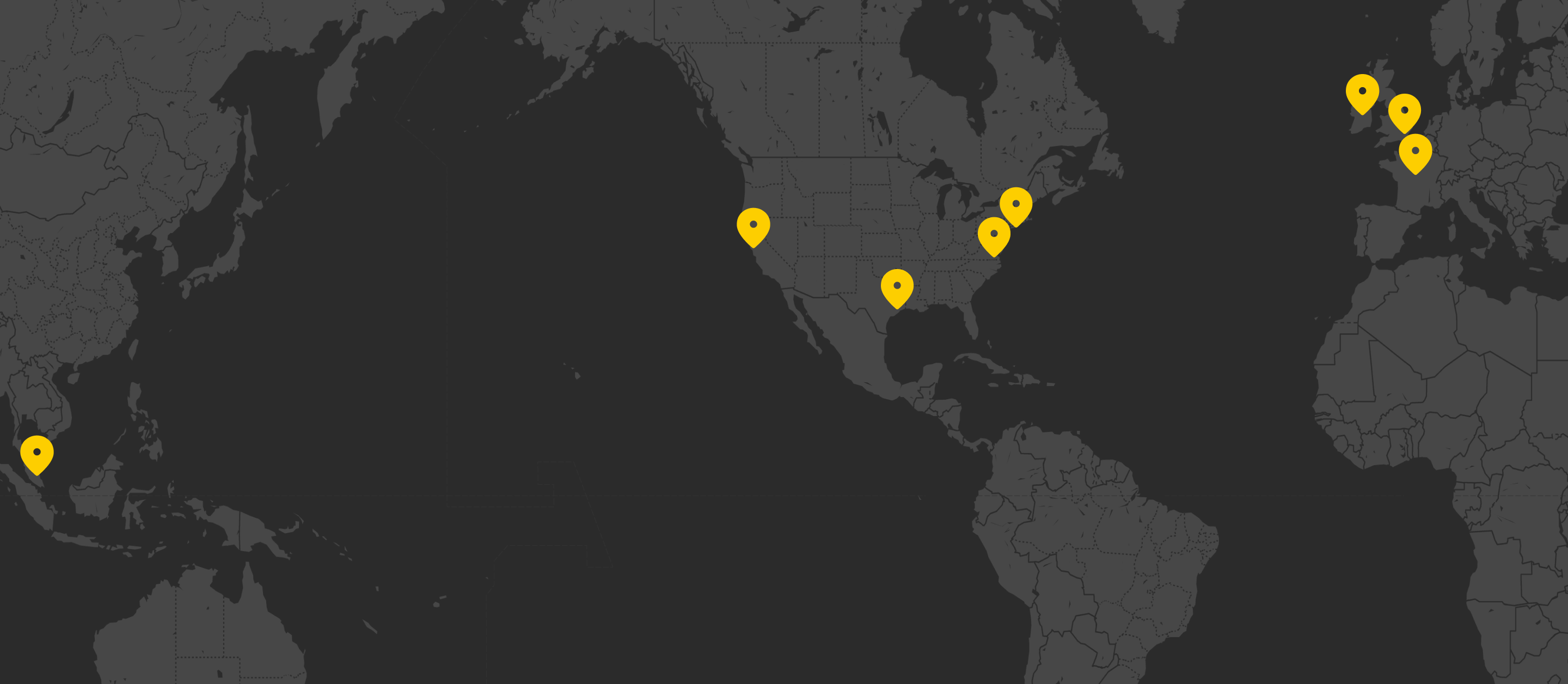 Map showing locations