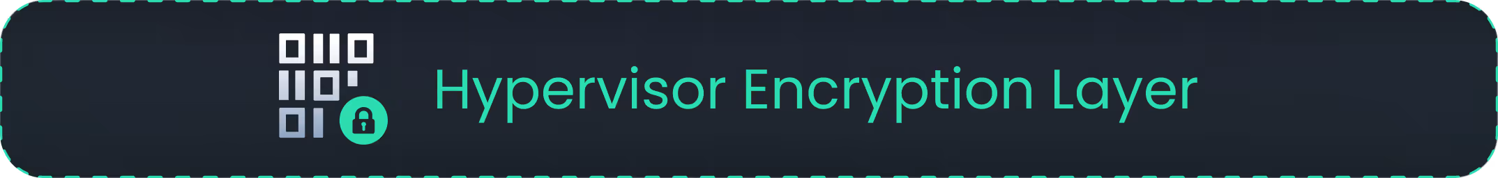 VM container with hypervisor encryption layer