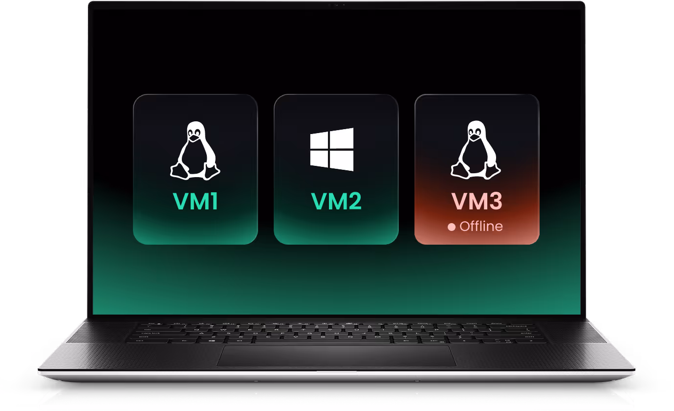 With YS::Desktop – laptop running multiple isolated VMs locally